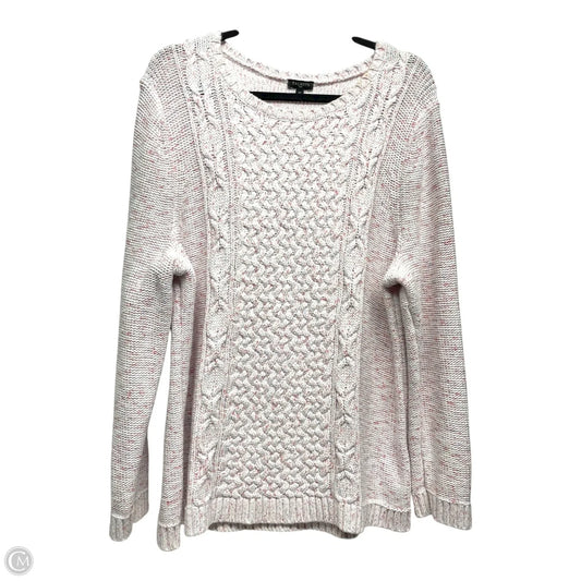 Sweater By Talbots In Blue Red & White, Size: 2x