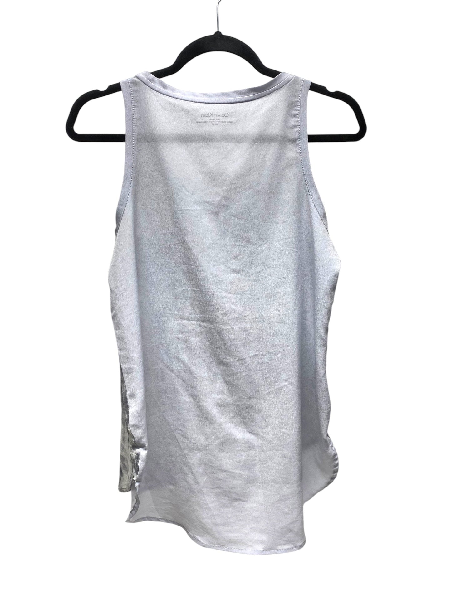 Top Sleeveless By Calvin Klein In Grey, Size: S