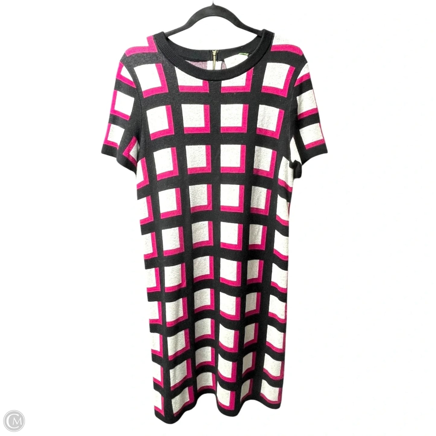 Dress Designer By Kate Spade In Black & Pink, Size: L
