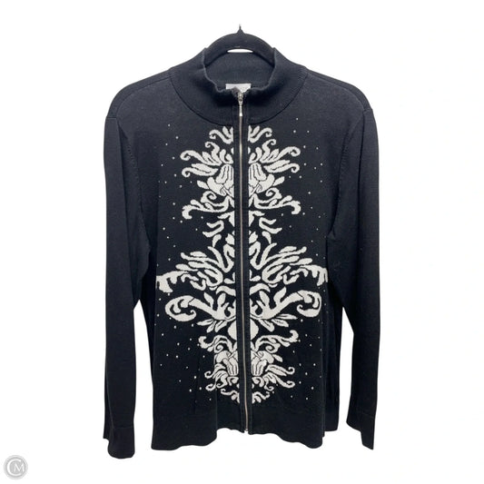 Jacket Other By Chicos In Black & White, Size: L