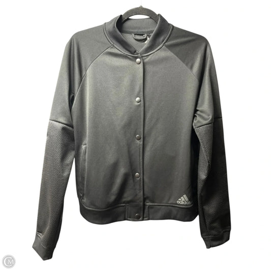 Athletic Jacket By Adidas In Black, Size: L