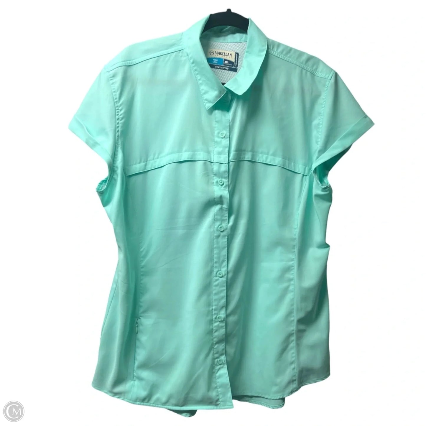 Top Short Sleeve By Magellan In Green, Size: Xxl