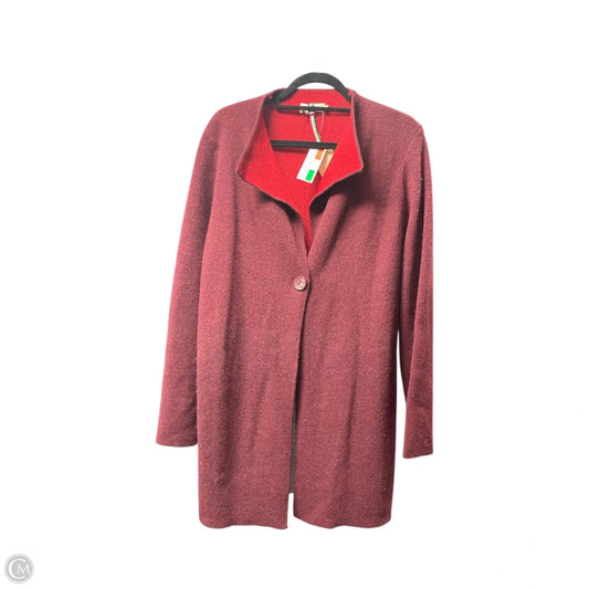 Cardigan By Clothes Mentor In Maroon, Size: L