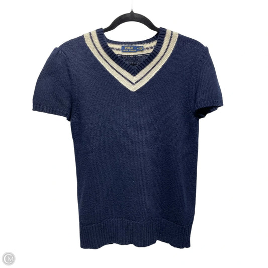 Sweater Short Sleeve By Polo Ralph Lauren In Navy, Size: M