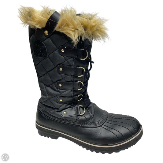 Boots Snow By Sorel In Black & Tan, Size: 10