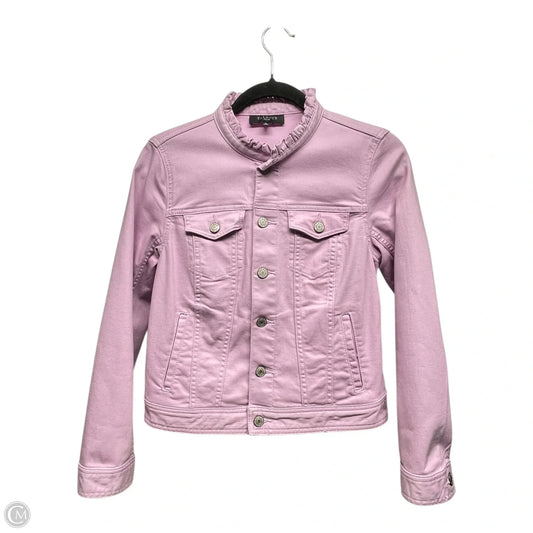 Jacket Denim By Talbots In Pink, Size: Sp