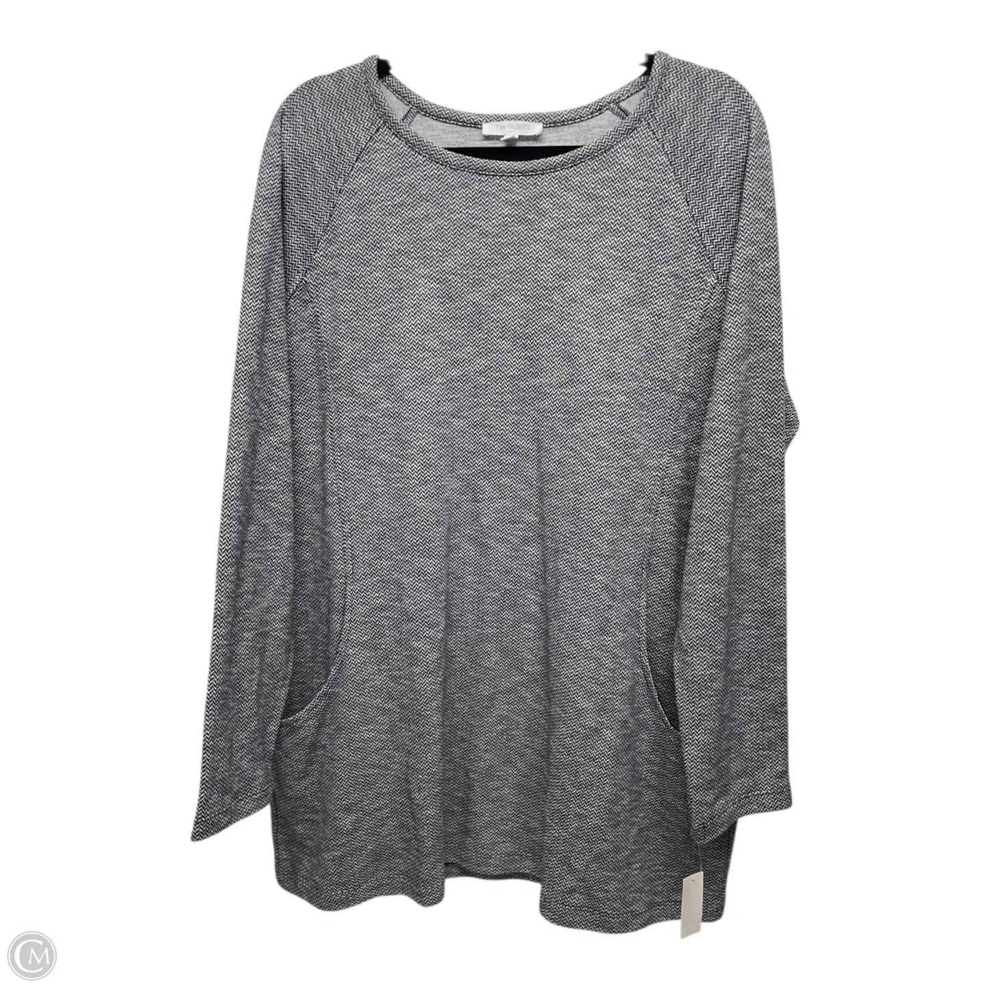 Sweatshirt Crewneck By Talbots In Blue & White, Size: Xl