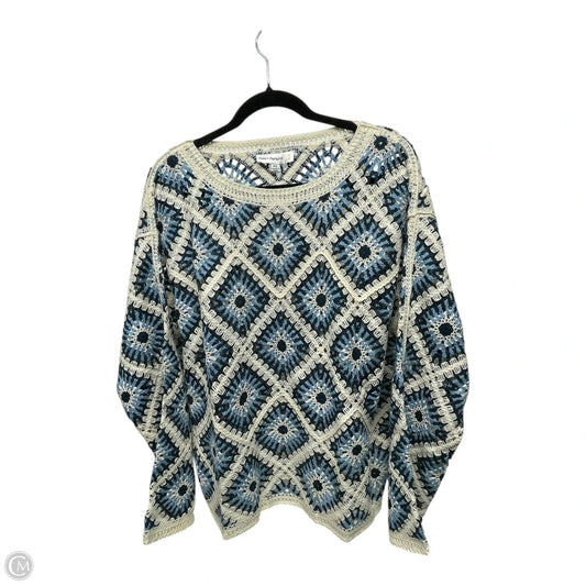 Sweater By fate + fortune In Blue & Cream, Size: Xl