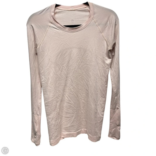 Athletic Top Long Sleeve Crewneck By Lululemon In Pink, Size: S
