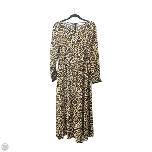 Dress Casual Maxi By Loft In Animal Print, Size: M