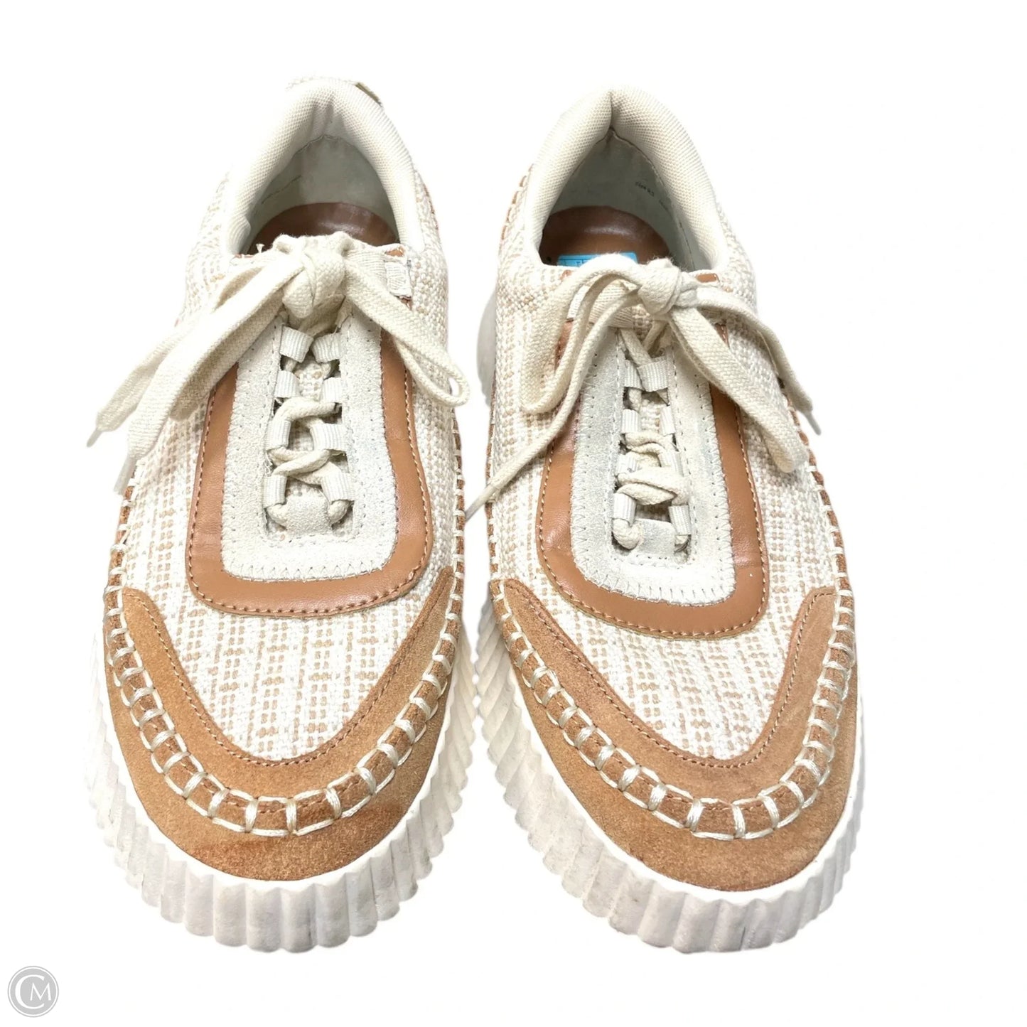 Shoes Sneakers By Dolce Vita In Brown & Cream, Size: 9.5