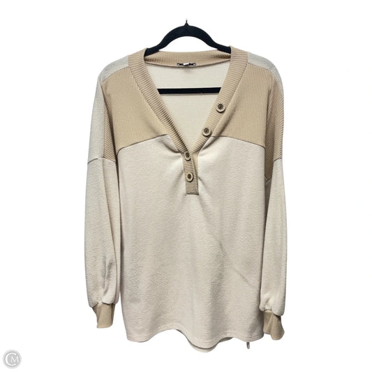 Sweater By White Birch In Cream & Tan, Size: Xl