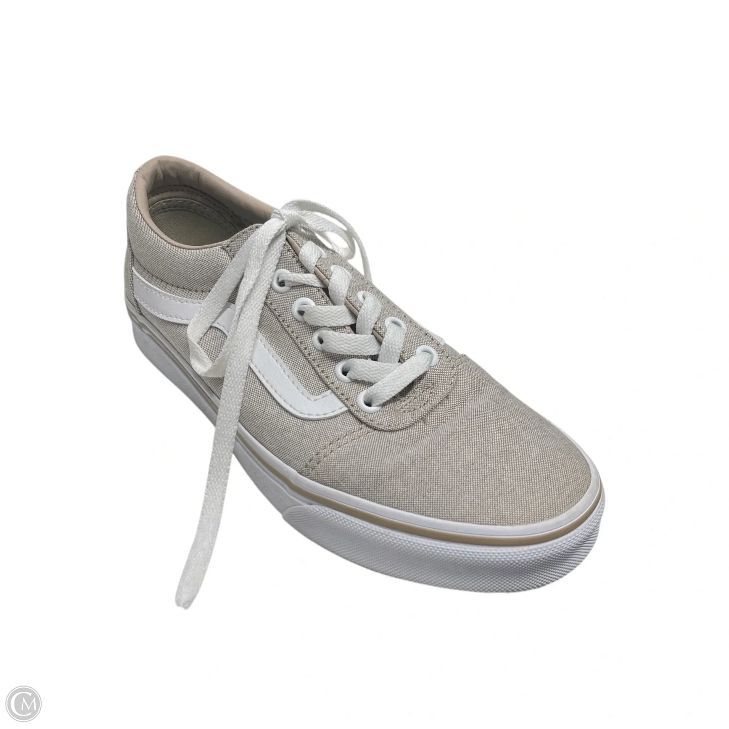 Shoes Sneakers By Vans In Grey & White, Size: 7.5