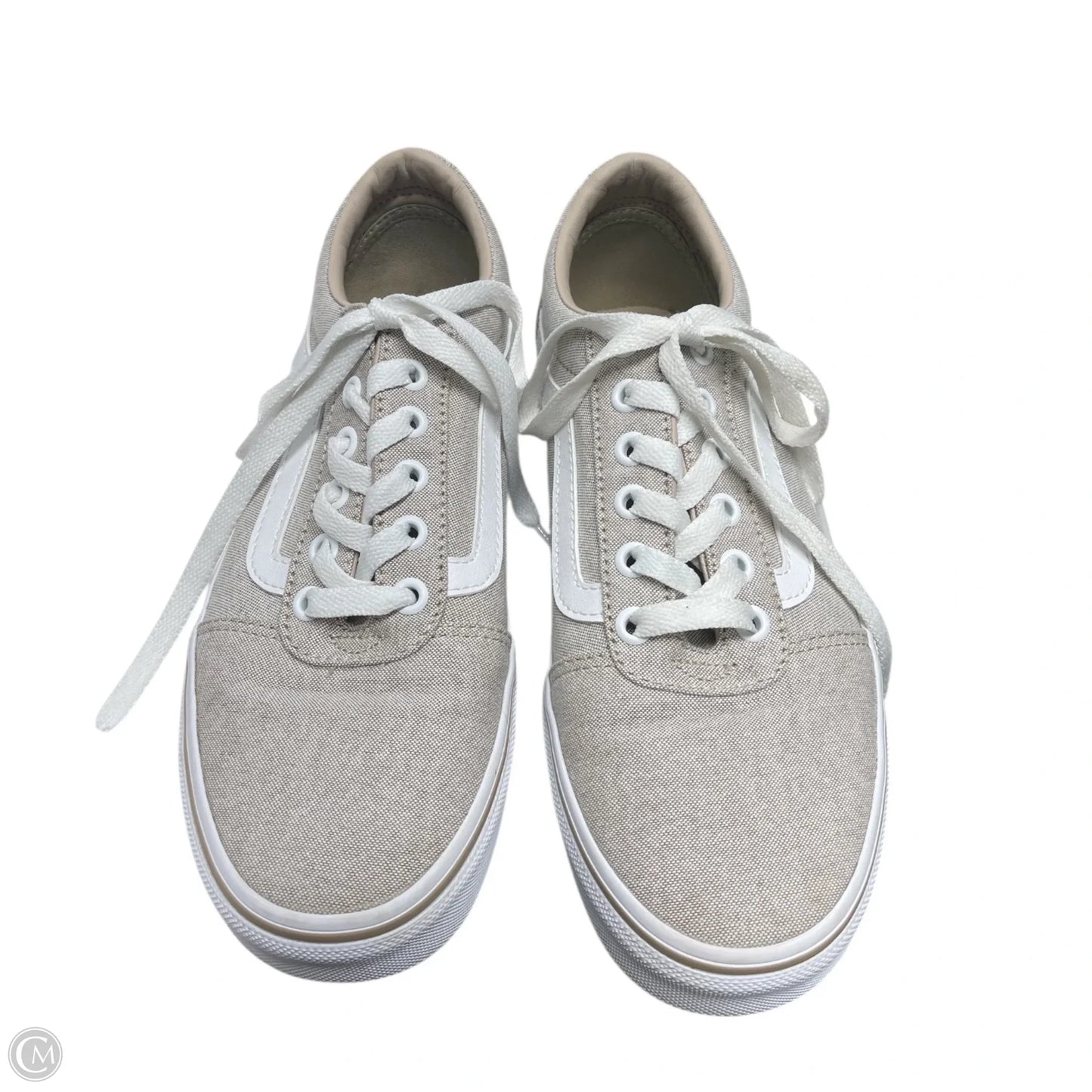 Shoes Sneakers By Vans In Grey & White, Size: 7.5