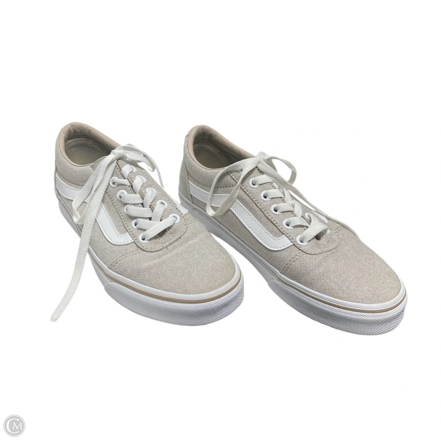Shoes Sneakers By Vans In Grey & White, Size: 7.5