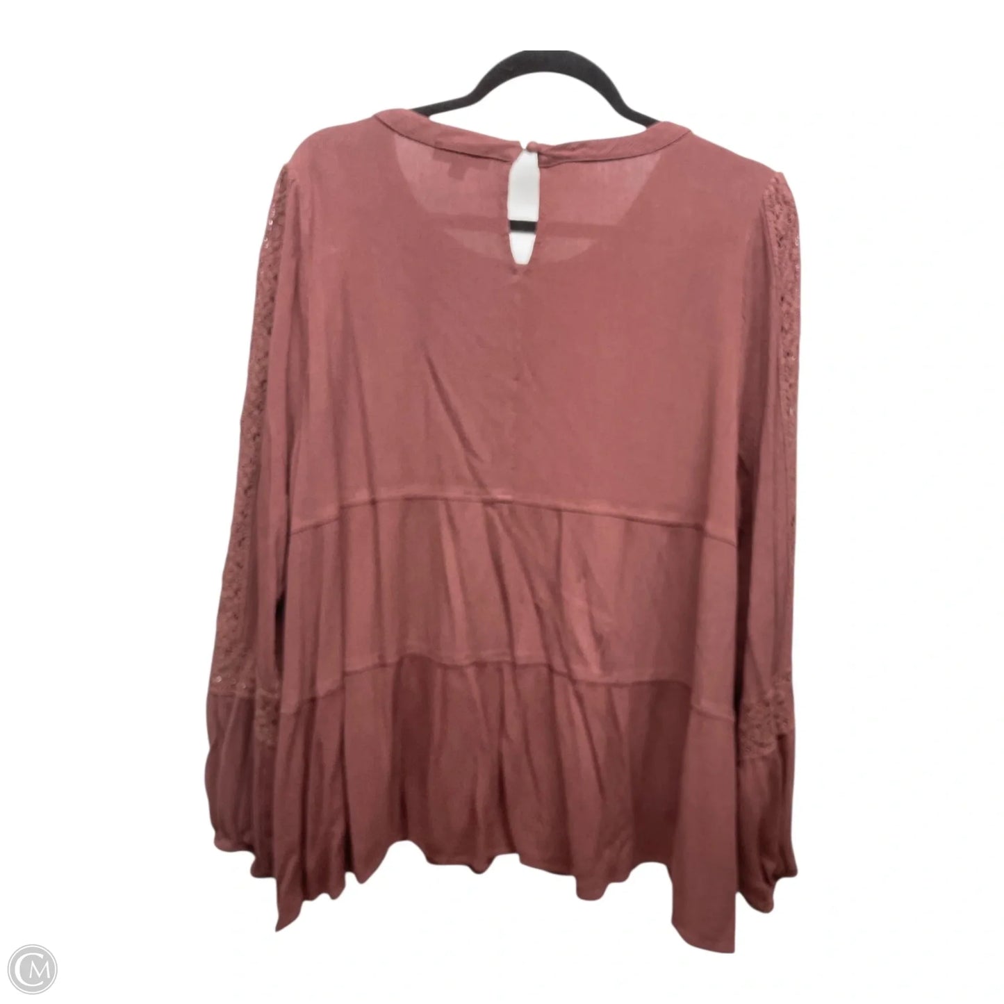 Top Long Sleeve By Cotton Bleu In Brown, Size: Xl