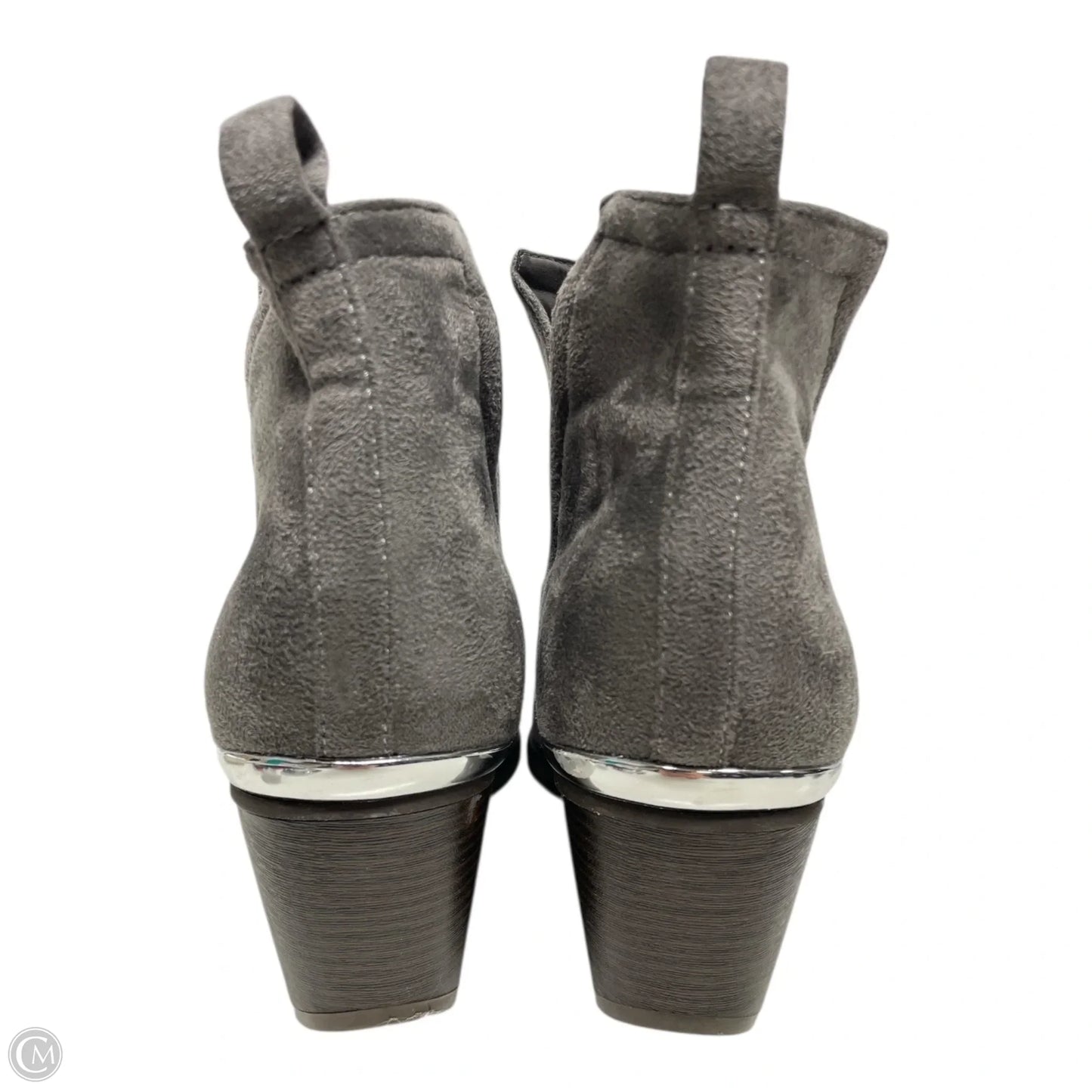Boots Ankle Heels By Journee In Grey, Size: 8