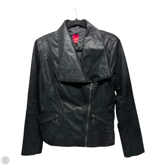 Jacket Moto Leather By G.i.l.i. In Black, Size: M
