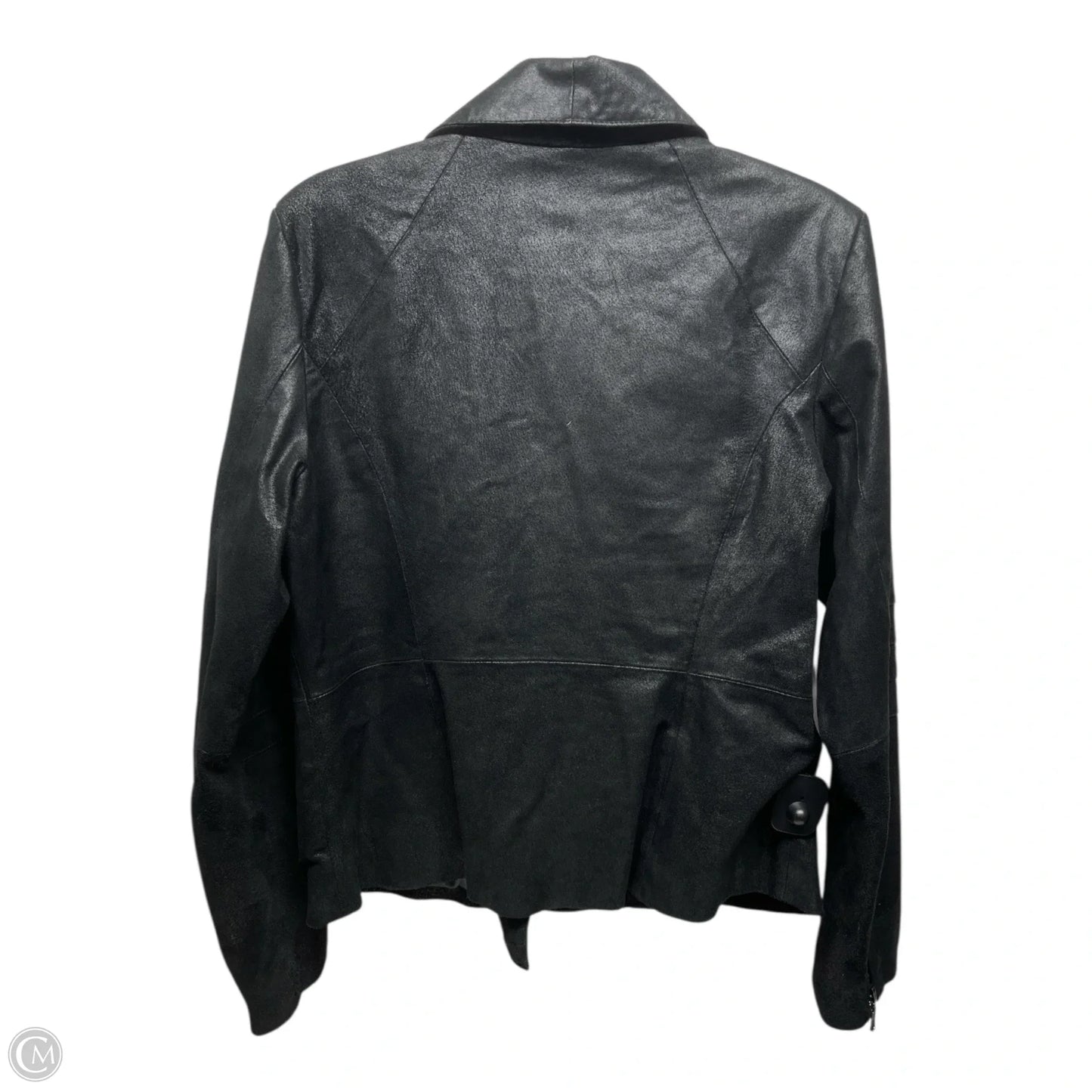 Jacket Moto Leather By G.i.l.i. In Black, Size: M