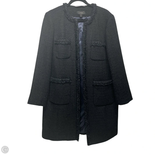 Coat Wool By J. Crew In Black, Size: 14