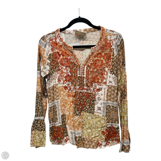 Top Long Sleeve By Savanna Jane In Floral Print, Size: S