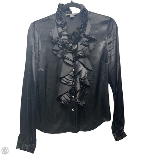 Blouse Long Sleeve By dons collection -  In Black, Size: Xs