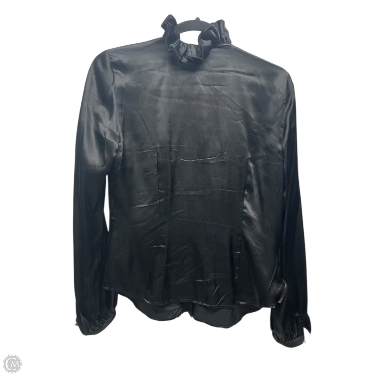 Blouse Long Sleeve By dons collection -  In Black, Size: Xs