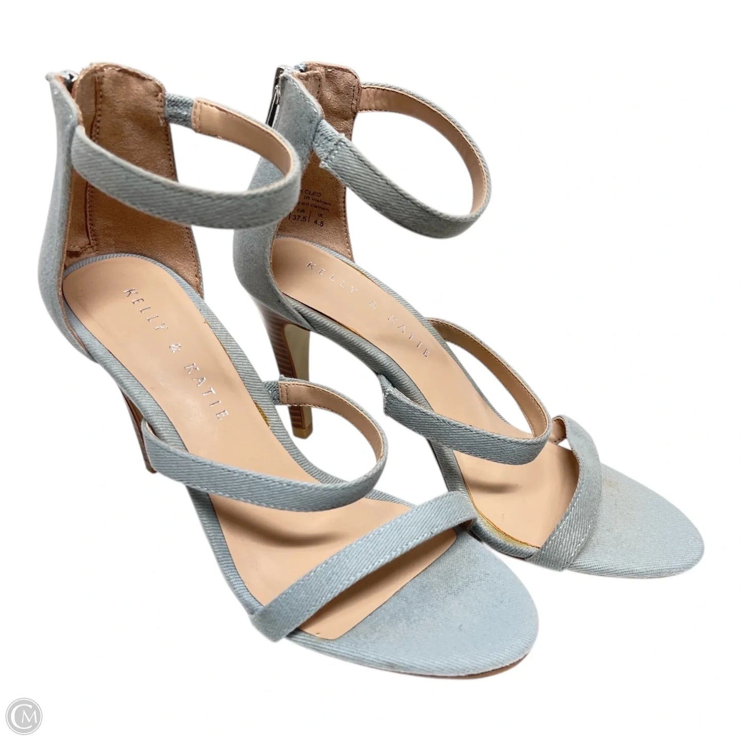 Shoes Heels Stiletto By Kelly And Katie In Blue Denim, Size: 7