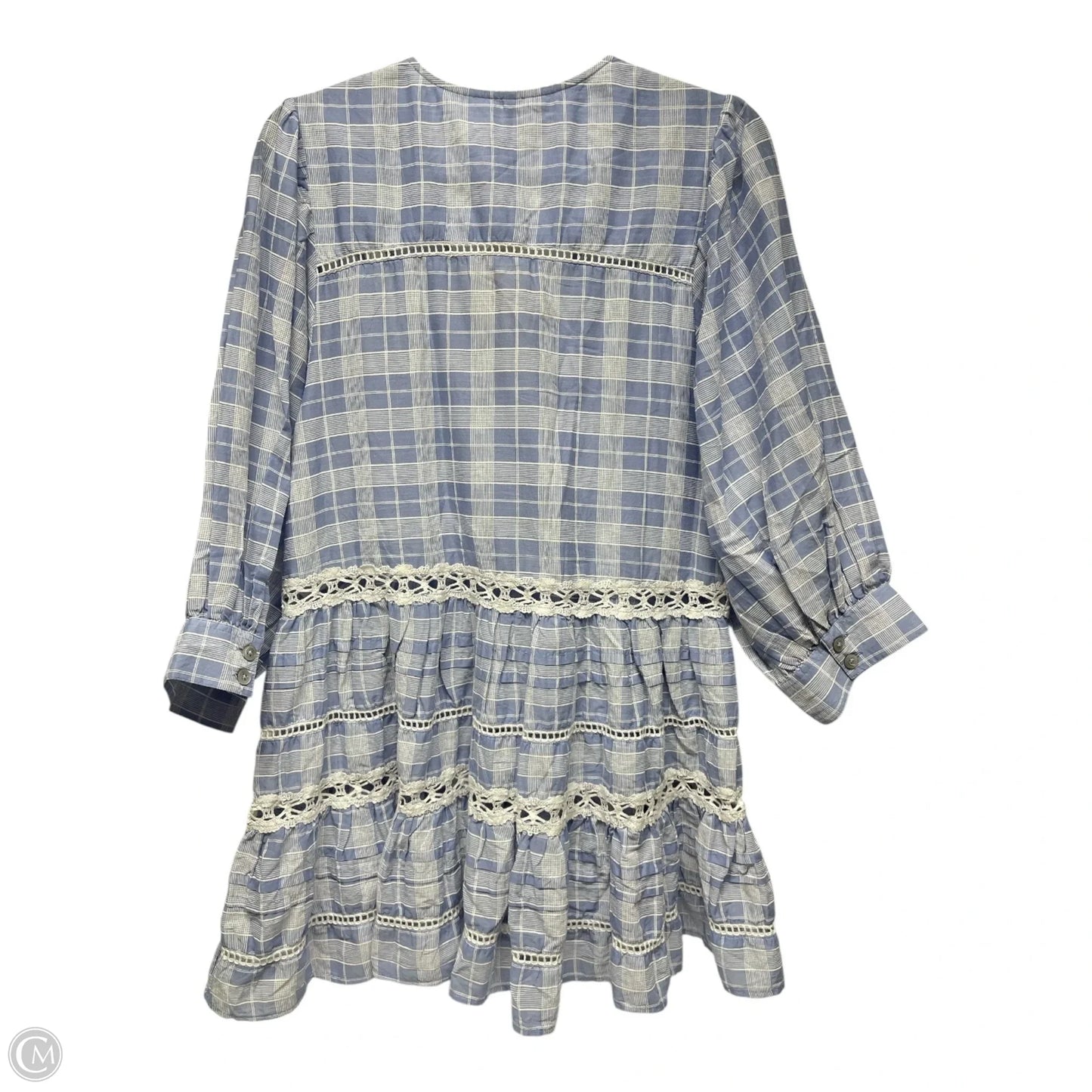 Tunic 3/4 Sleeve By Free People In Blue & White, Size: Sp