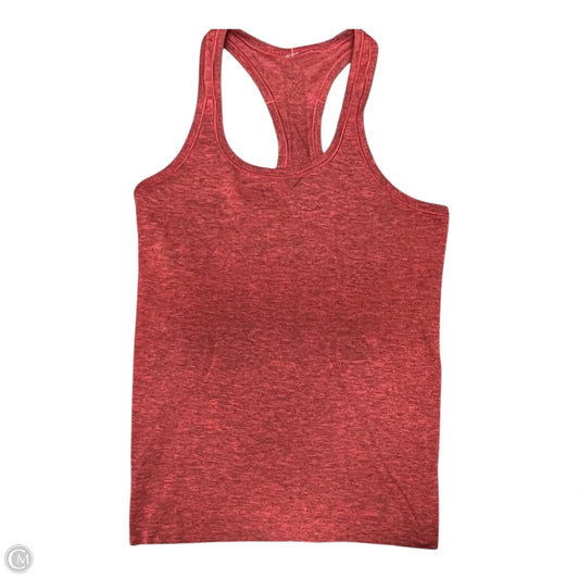 Athletic Tank Top By Lululemon In Red, Size: 8