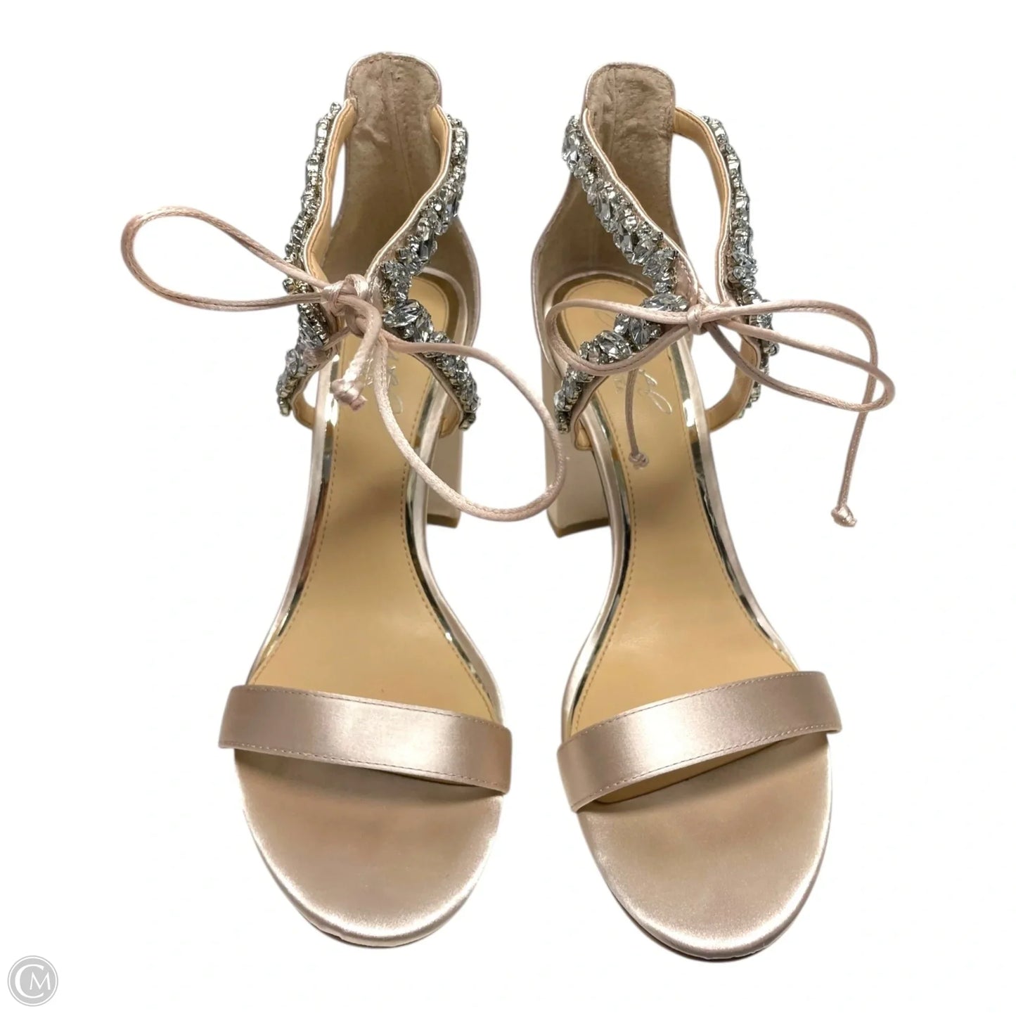 Shoes Heels Block By Badgley Mischka In Cream, Size: 7.5