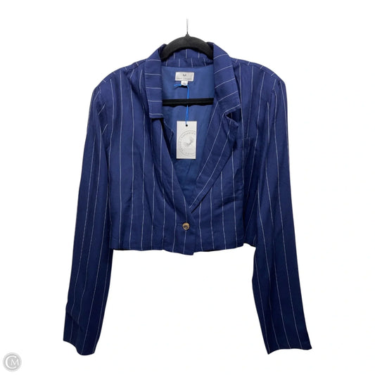 Blazer By Francesca's In Striped Pattern, Size: L