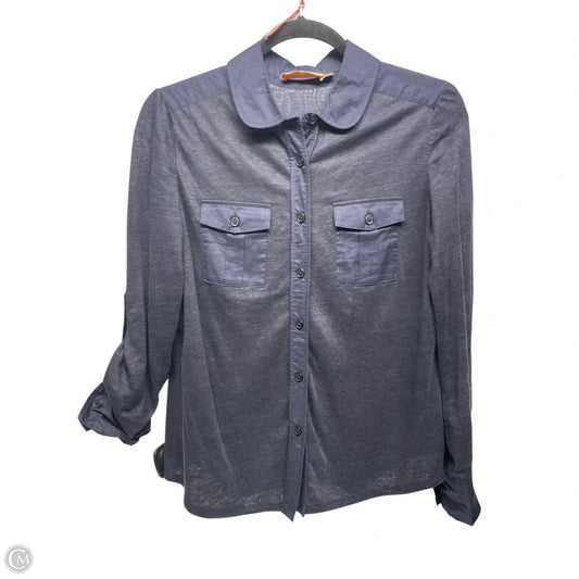 Top Long Sleeve Designer By Tory Burch In Navy, Size: S