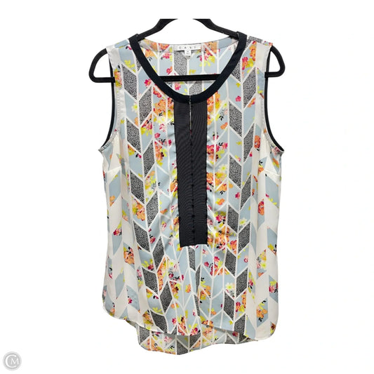 Blouse Sleeveless By Cabi In Floral Print, Size: M