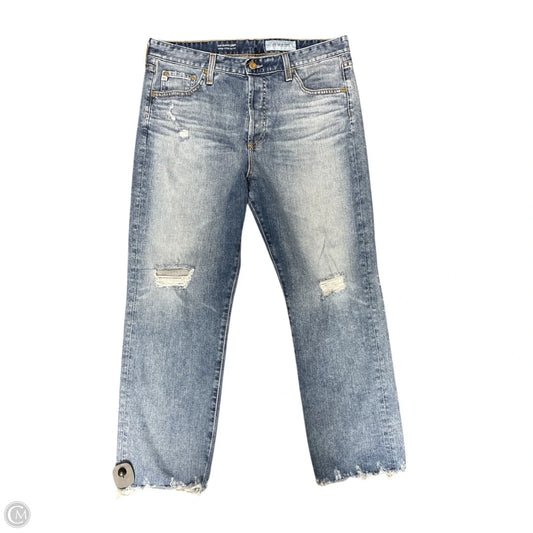 Jeans Cropped By Ag Jeans In Blue Denim, Size: 14