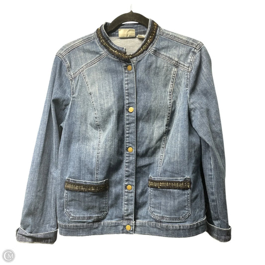 Jacket Denim By Chicos In Blue Denim, Size: M