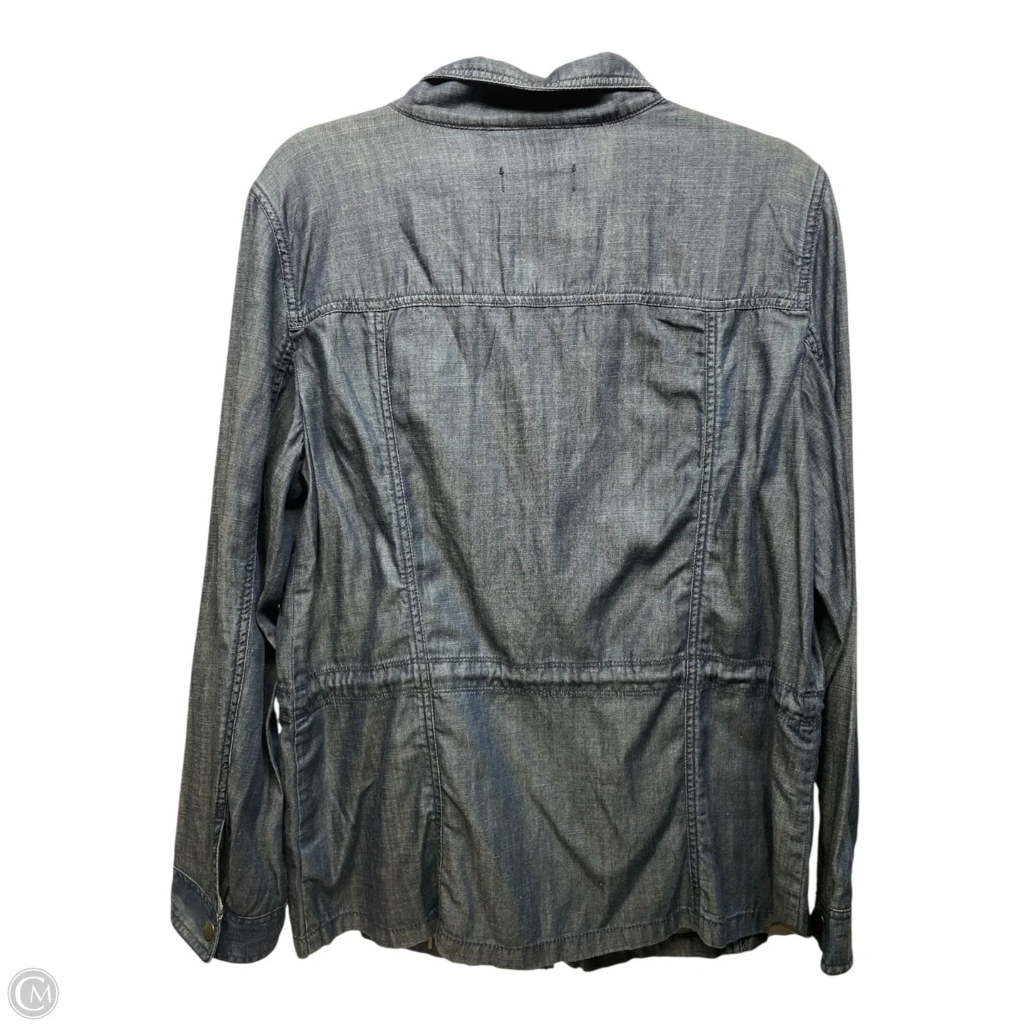 Jacket Utility By Talbots In Blue Denim, Size: L