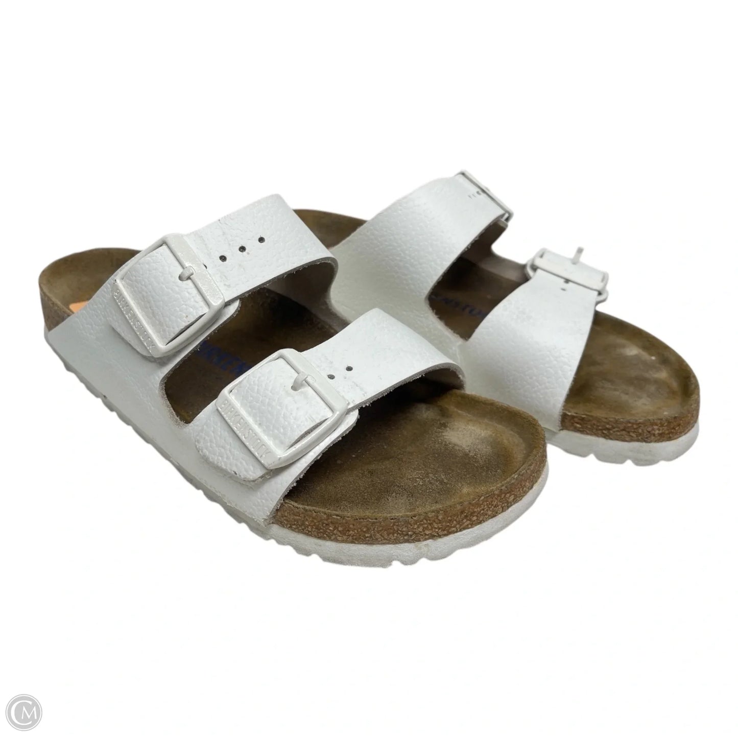 Sandals Flats By Birkenstock In White, Size: 6.5