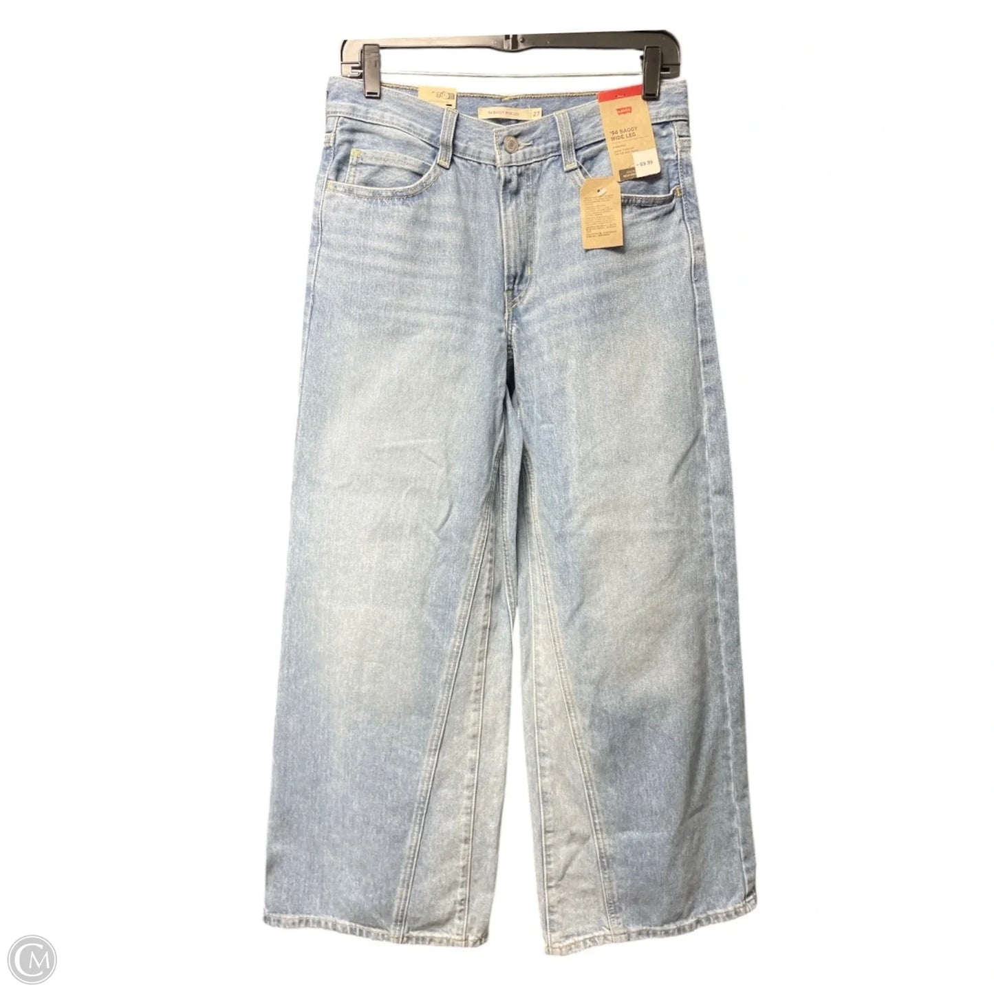 Jeans Wide Leg By Levis In Blue Denim, Size: 4