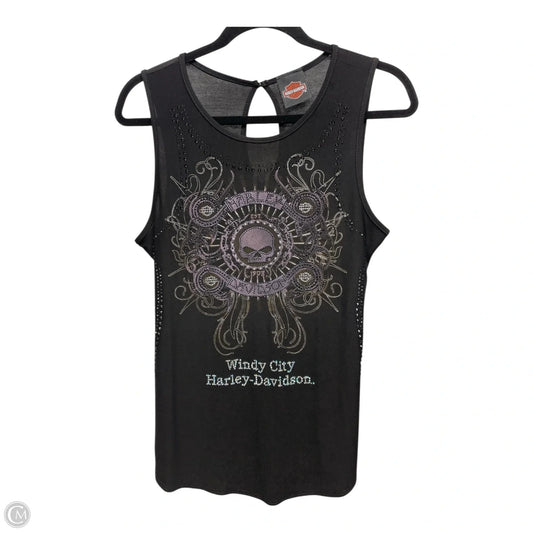 Top Sleeveless By Harley Davidson In Black & Purple, Size: S