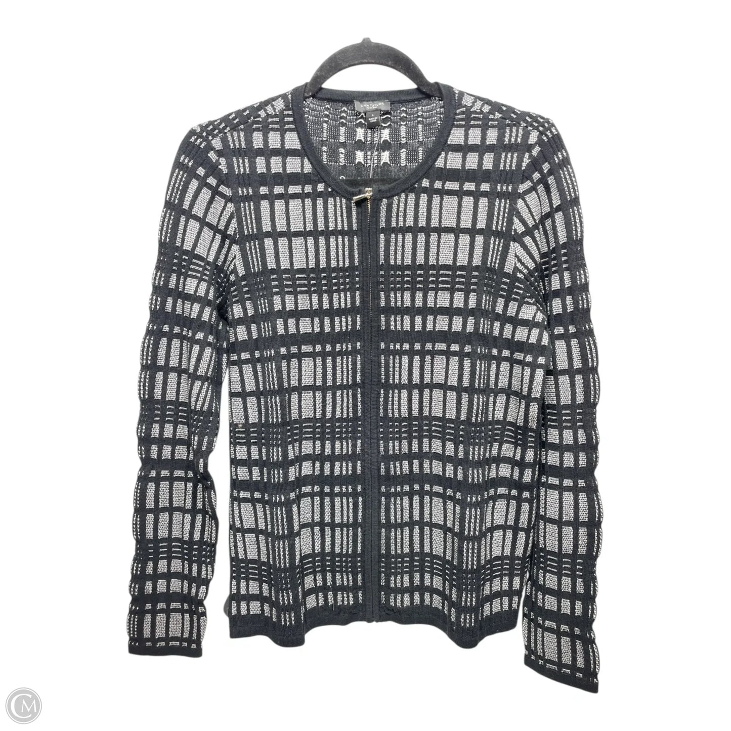 Jacket Other By Ann Taylor In Black & White, Size: L