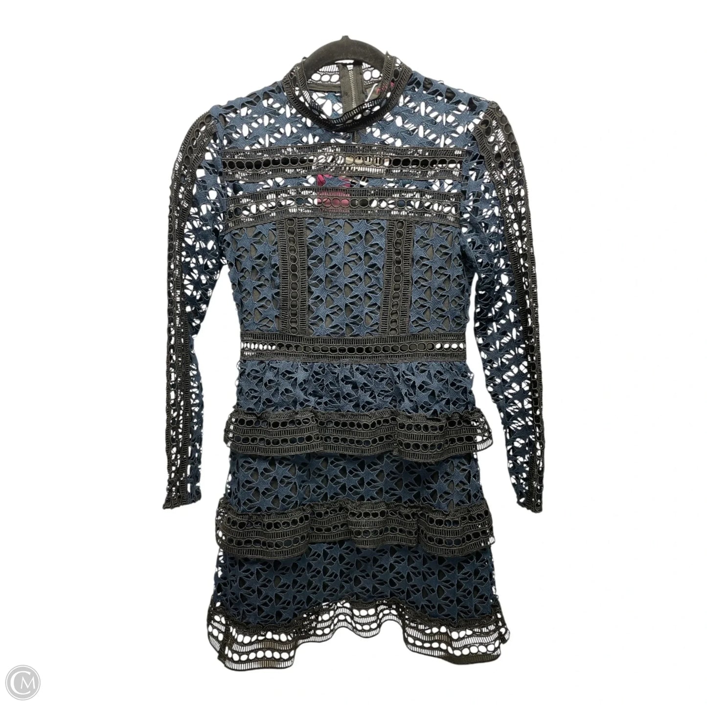 Dress Party Short By AYOMIS In Black & Blue, Size: M