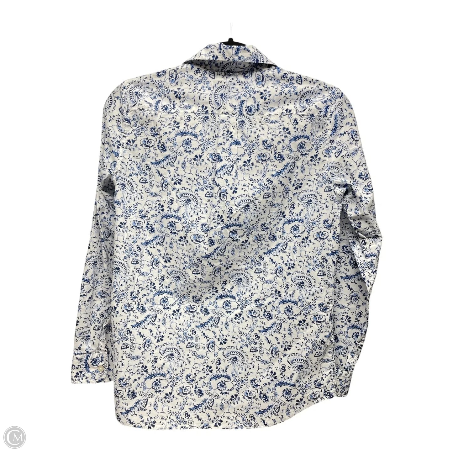 Top Long Sleeve By Banana Republic In Floral Print, Size: Xs