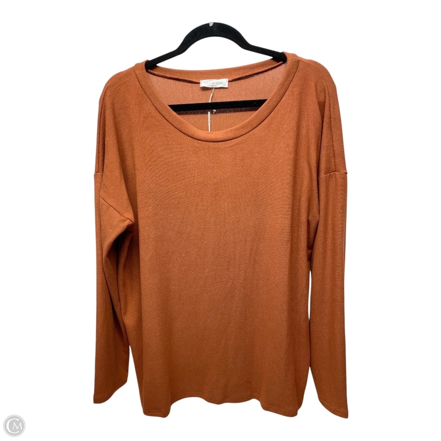 Top Long Sleeve By MINT PLUS PINK In Orange, Size: 2x