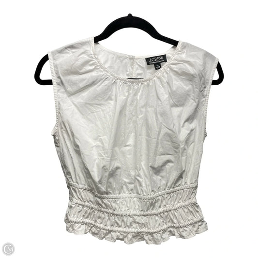 Top Sleeveless By J. Crew In White, Size: Xs