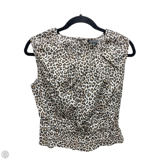 Top Sleeveless By J. Crew In Animal Print, Size: Xs