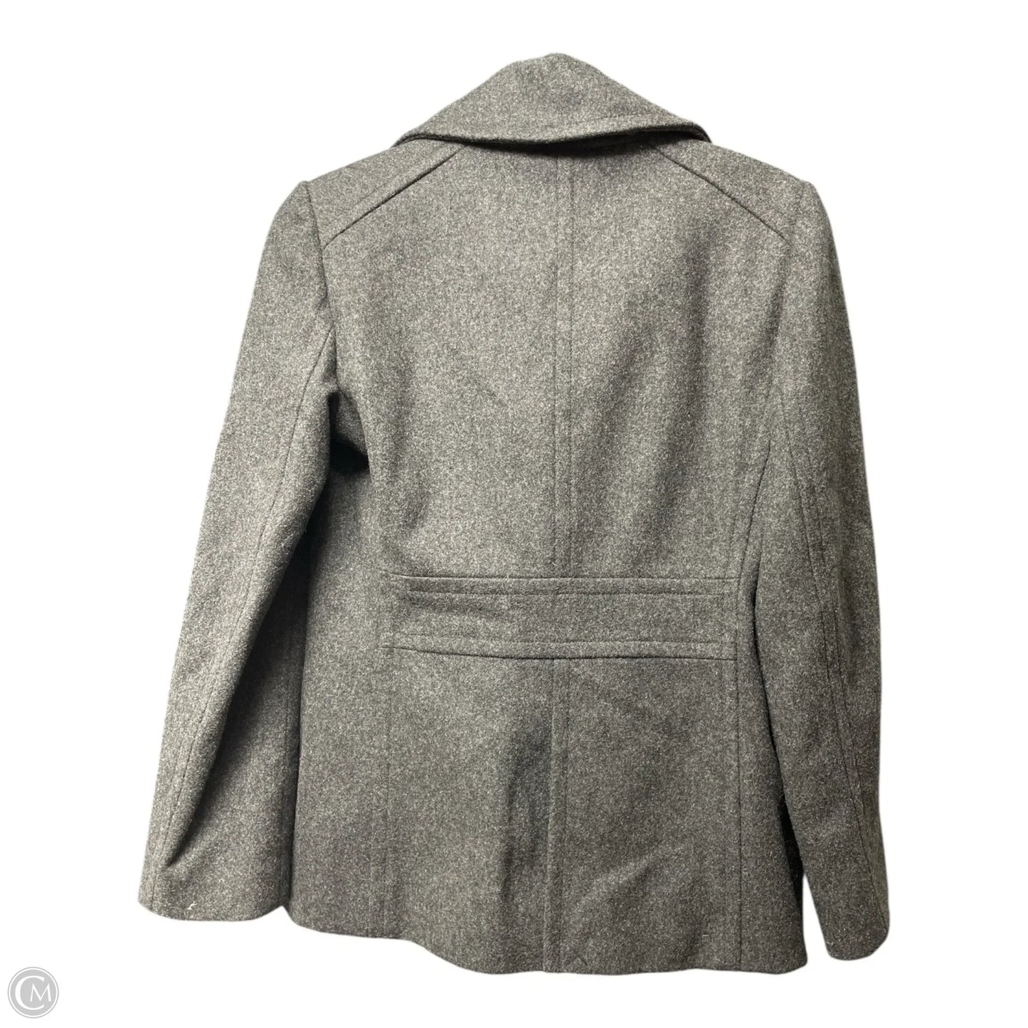 Coat Peacoat By J. Crew In Grey, Size: S