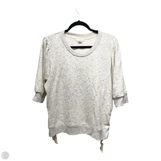 Sweatshirt Crewneck By Nicole By Nicole Miller In Ivory, Size: Xl