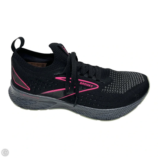 Shoes Athletic By Brooks In Black & Pink, Size: 8