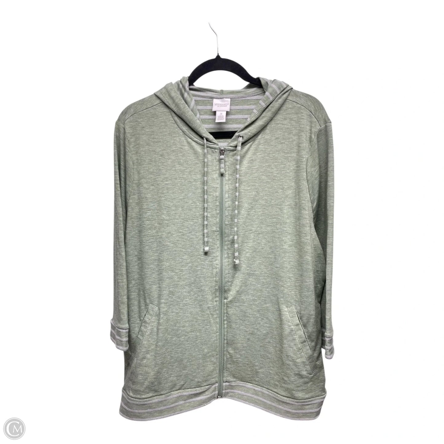 Jacket Other By Chicos In Green, Size: Xl